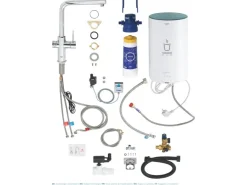Grohe Einhebelmischer<Einhand-Spültischbatterie und Boiler Red Duo Size-M Chrom