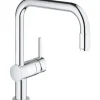 Grohe Einhebelmischer<Einhand-Spültischbatterie Minta Chrom 12,5mm (1/2") U-Auslauf