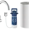 Discount Einhand-Spültischbatterie und Boiler Red Duo Size-M Chrom Einhebelmischer
