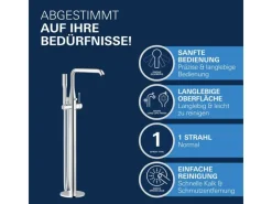 Best Einhand-Wannenbatterie Essence Bodenmontage Chrom Einhebelmischer