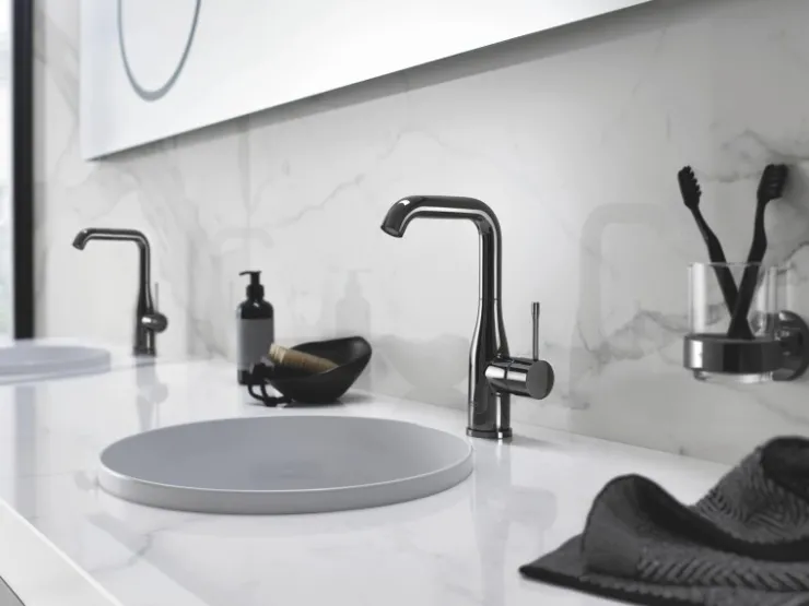 Grohe Einhebelmischer<Einhand-Waschbeckenarmatur Essence L-Size Hard e Graphit