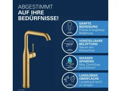 Grohe Einhebelmischer<Einhand-Waschtischbatterie Essence XL-Size Cool Sunrise gebürstet