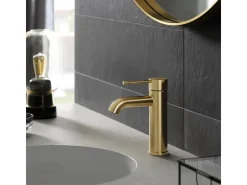 Grohe Einhebelmischer<Einhand-Waschtischbatterie Essence S-Size Cool Sunrise gebürstet
