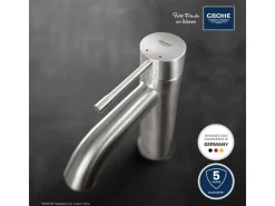 Best Grohe Einhand-Waschtischbatterie Essence S-Size Supersteel
