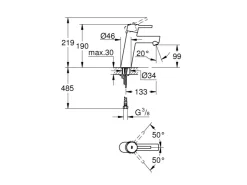 Sale Grohe Einhand-Waschtischbatterie Concetto M-Size
