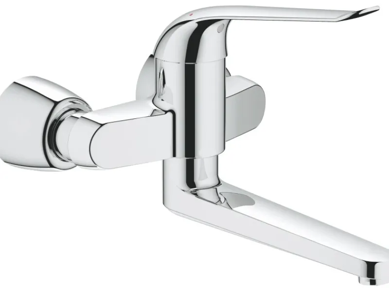 Einhand-Waschtischbatterie Euroeco Special Ausladung 27,4 cm Chrom Einhebelmischer