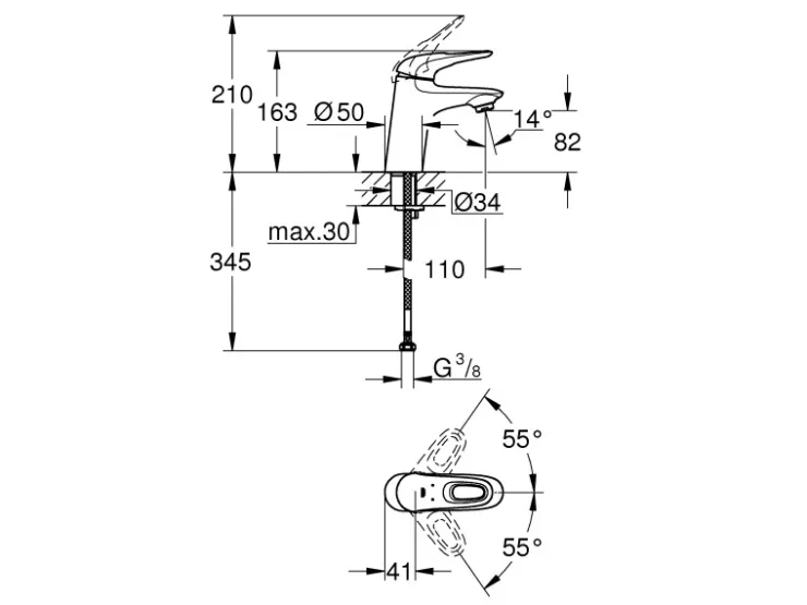 Best Grohe Einhand-Waschtischbatterie Concetto S-Size
