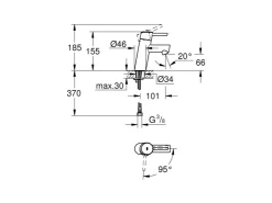 Best Grohe Einhand-Waschtischbatterie Concetto S-Size