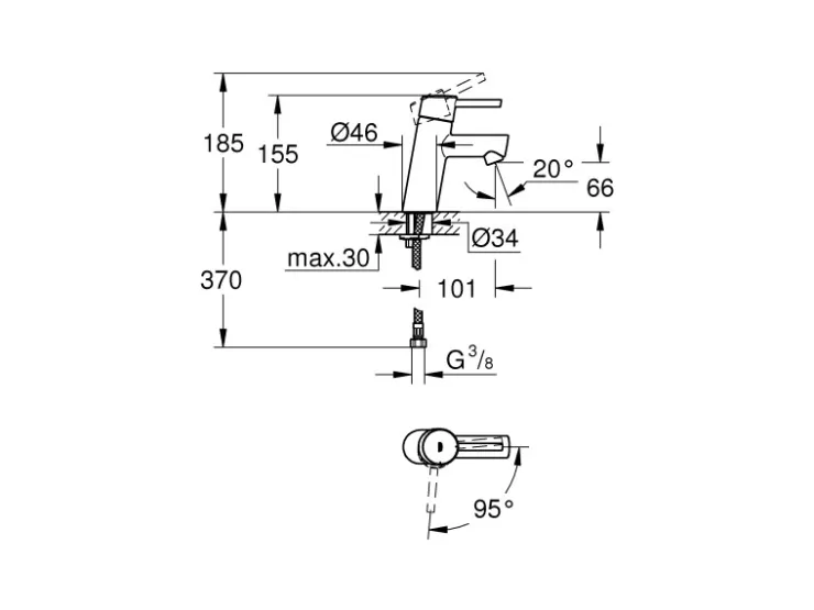 Best Grohe Einhand-Waschtischbatterie Concetto S-Size