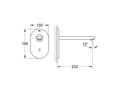Sale Infrarot-Elektronik für Waschtisch-Wandarmatur Eurosmart CE Ausl. 23,2 cm Zubehör Für Küchenarmatur