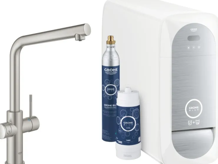 Grohe Einhebelmischer|Zubehör Für Küchenarmatur<L-Auslauf Starter Kit Blue Home Supersteel