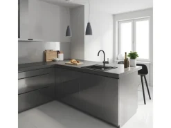 New Minta Spültischbatterie mit C-Auslauf in Velvet Black Einhebelmischer