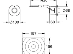 Clearance Pneumatik-Betätigung  Chrom Ersatzteile Küchenarmatur