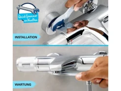 New QuickFix Duschsystem Vitalio Joy 260 mit Einhandmischer Wandmontage Einhebelmischer