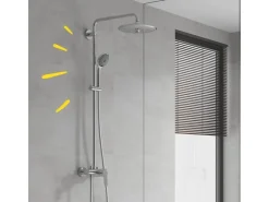 New QuickFix Duschsystem Vitalio Joy 260 mit Einhandmischer Wandmontage Einhebelmischer