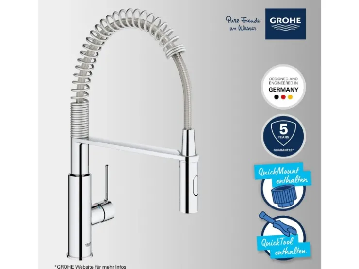 Outlet Grohe QuickFix Einhand-Spültischbatterie Get Chrom