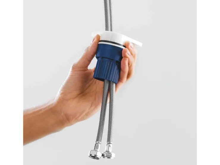 New Grohe QuickFix Einhebel-Spültischarmatur Start Edge Chrom
