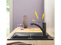 Discount Grohe QuickFix Einhebel-Spültischarmatur Start Schwarz