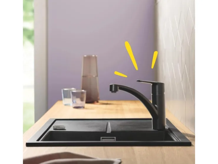 Discount Grohe QuickFix Einhebel-Spültischarmatur Start Schwarz