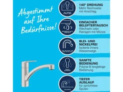 Best QuickFix Spültischarmatur Start mit niedrigem Auslauf Einhebelmischer