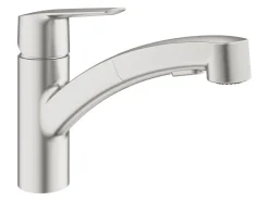 Online Grohe QuickFix Spültischarmatur Start mit ausziehbarer Dualbrause Supersteel