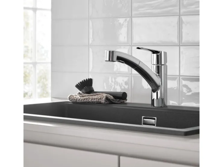 New Grohe QuickFix Spültischarmatur Start mit ausziehbarer Dualbrause Chrom