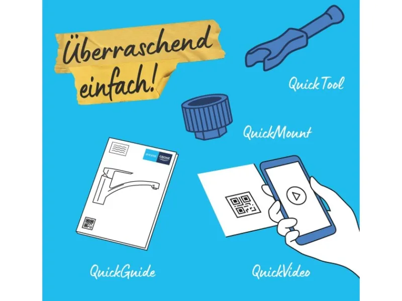 Clearance QuickFix Start Edge Einhand-Spültischbatterie DN 15 Einhebelmischer