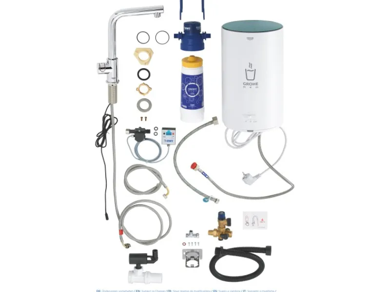 Discount Standventil und Boiler Red Mono Größe-M Chrom Einhebelmischer