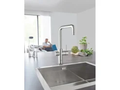 New Grohe U-Auslauf Starter Kit Blue Home Chrom