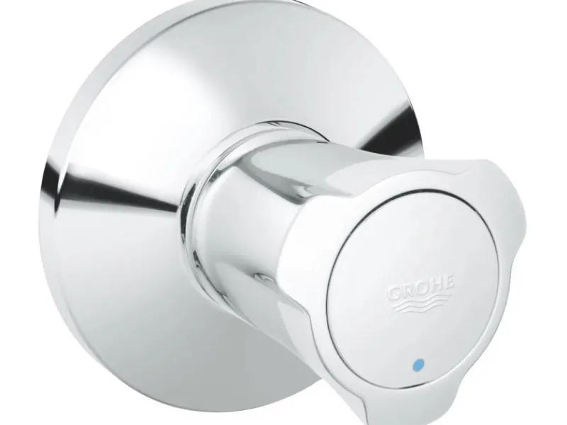 Best UP-Ventil Oberbau Costa Chrom Markierung blau mit Schubrosette Wandauslaufventil|Ersatzteile Küchenarmatur