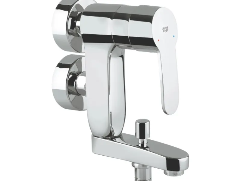 Outlet Vertica-Einhand-Wannenbatterie Eurostyle Cosmopolitan Chrom Einhebelmischer
