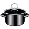 GSW Pfannen<Fleischtopf Profi Black Star mit Glasdeckel 16Cm