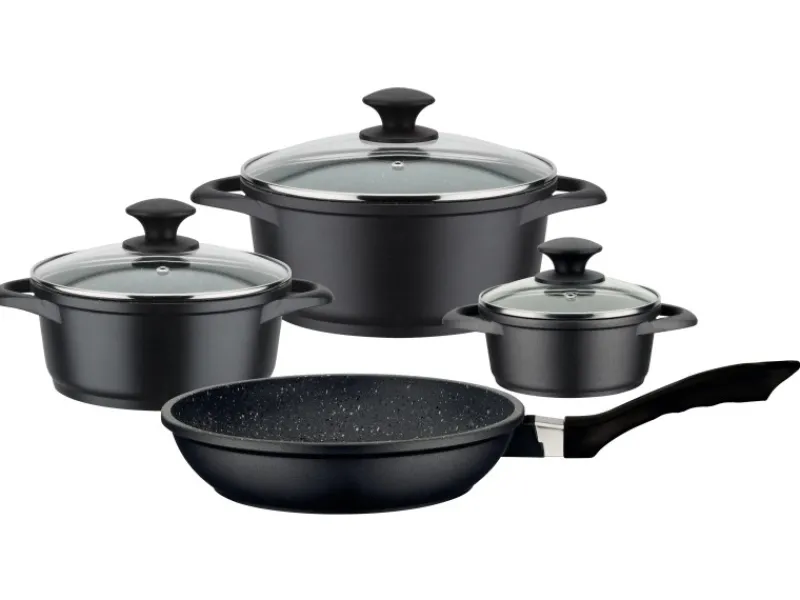 Kochtopf Set Gourmet Granit 7 Teilig Pfannen