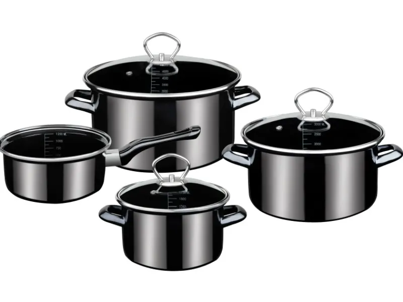 New Kochtopf Set Profi Black Star 7 Teillig Pfannen