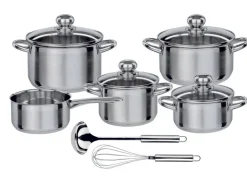 GSW Pfannen<Kochtopf Set Silver Star 11 Teilig