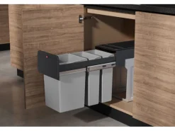 Best Einbau-Mülleimer EB-X Trio 28 l Einbauküchen|Küchenschränke