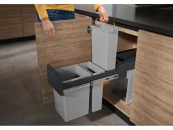 Best Einbau-Mülleimer EB-X Trio 28 l Einbauküchen|Küchenschränke
