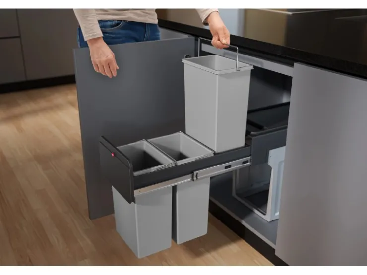 Sale Hailo Einbau-Mülleimer EB-X Trio 30 l