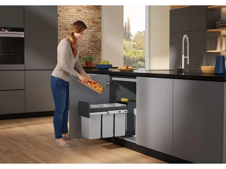 Sale Hailo Einbau-Mülleimer EB-X Trio 30 l