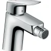 Hansgrohe Einhebelmischer<Einhebel-Bidetmischer Logis 70 mm mit Zugstangen-Ablaufgarnitur Chrom