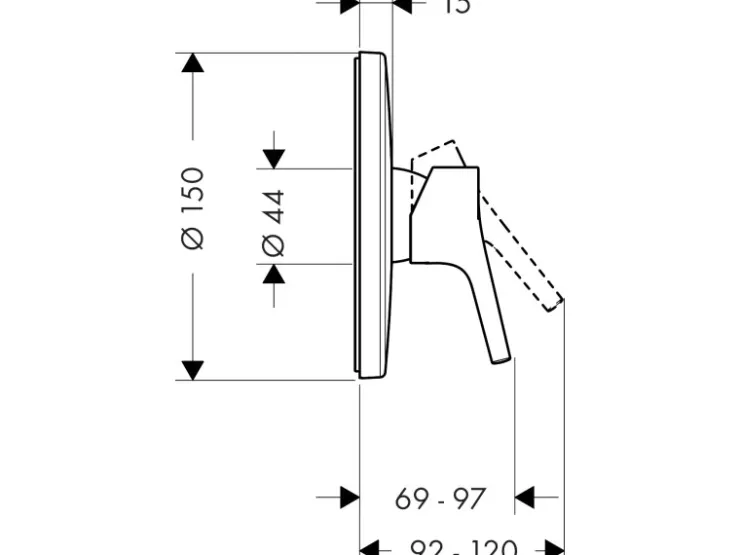 Hansgrohe Einhebelmischer<Einhebel-Brausearmatur Talis S Unterputz Chrom