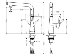 Sale Hansgrohe Einhebel-Küchenarmatur Metris Select 260 mm Chrom