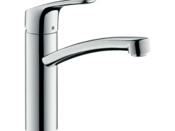 New Einhebel-Küchenarmatur Focus für offene Warmwasserbereiter Chrom Einhebelmischer|Töpfe