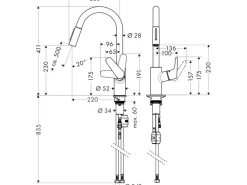Einhebel-Küchenarmatur Focus 240 mm Chrom Einhebelmischer