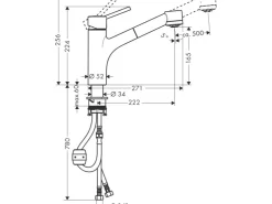 Sale Hansgrohe Einhebel-Küchenarmatur Talis S mit Ausziehbrause Chrom