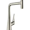 Outlet Hansgrohe Einhebel-Küchenmischer Metris Select 320 mit Ausziehauslauf Edelstahl