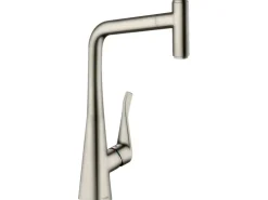 Outlet Hansgrohe Einhebel-Küchenmischer Metris Select 320 mit Ausziehauslauf Edelstahl