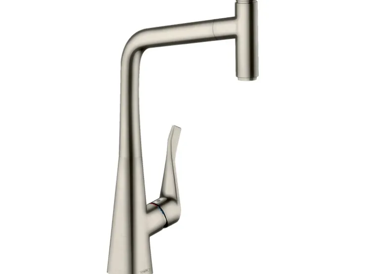 Outlet Hansgrohe Einhebel-Küchenmischer Metris Select 320 mit Ausziehauslauf Edelstahl