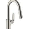 Online Hansgrohe Einhebel-Küchenmischer m. Ausziehbrause M429-H180 Edelstahl Finish