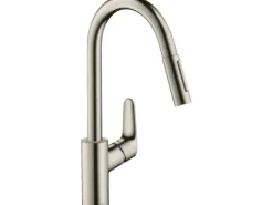 Online Hansgrohe Einhebel-Küchenmischer mit Ausziehbrause M4116-H240 Edelstahl Finish